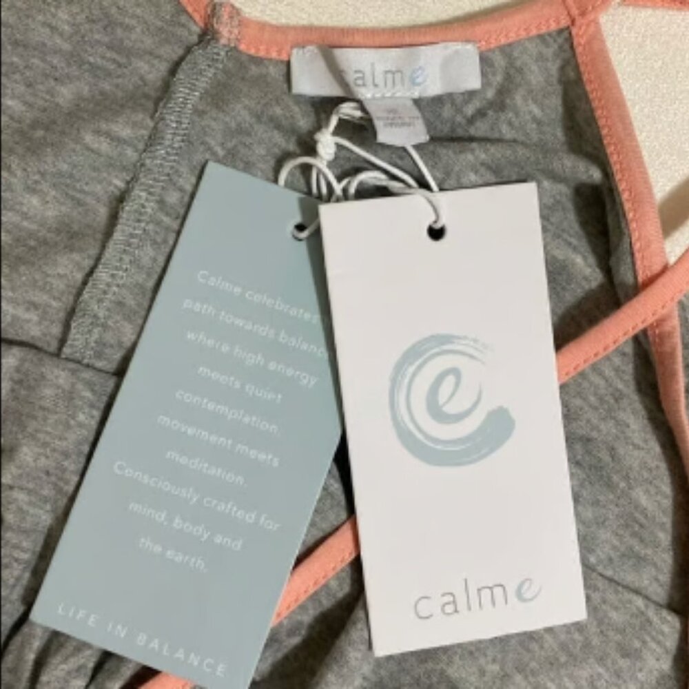 CALME Night and Day Tank Top & Elastic-Waist Shorts Set Women's Size XL - Picture 4 of 7